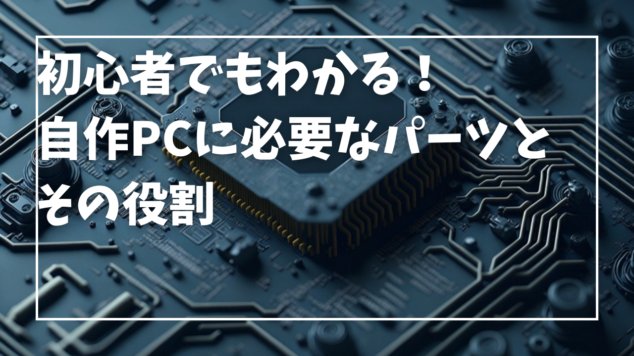 初心者でもわかる！ 自作PCに必要なパーツとその役割